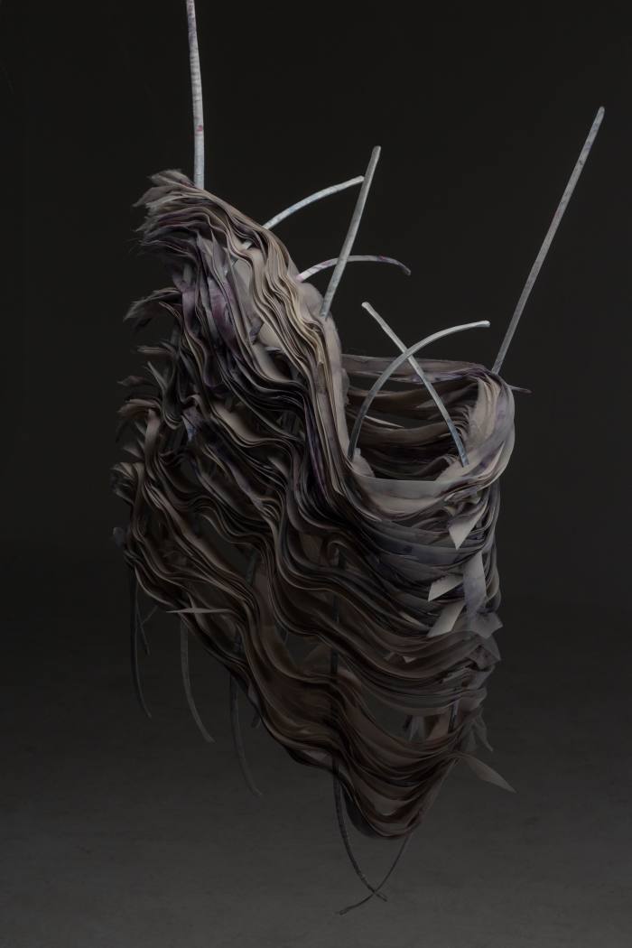Faber Futures’ silk sculpture Transversal was also displayed at Cooper Hewitt