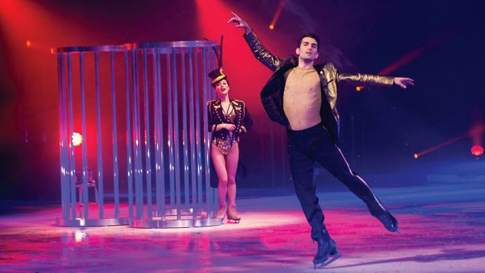 Professional skater Mauro Bruni in performance 