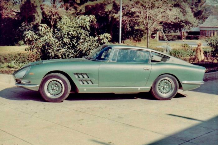 The car in its original green paint in South Africa in the early 1960s