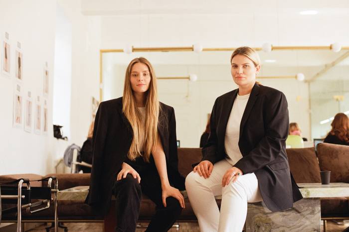 Asya Varetsa and Kate Zubarieva, founders of Kyiv-based fashion label Sleeper