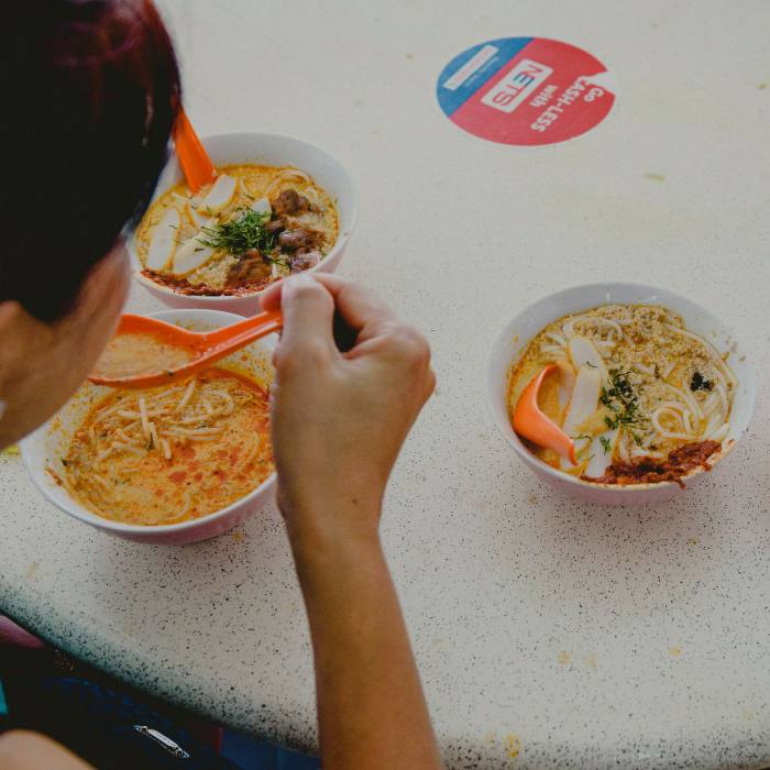 Sungei Road Laksa has been selling its noodle soup since 1956 . . . 