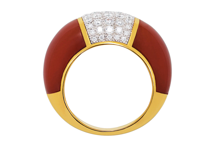 Ilaria Icardi gold, carnelian and diamond ring, £5,200