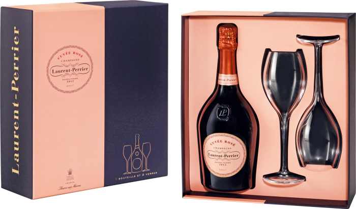 Laurent-Perrier Cuvée Rosé Champagne Brut gift set, £75, thechampagnecompany.com
