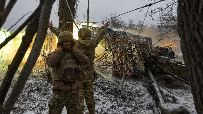 Ukrainian soldiers in Avdiivka