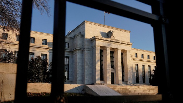 The Federal Reserve building is seen in Washington