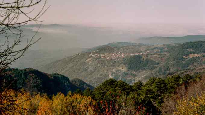 A view from Uludag mountain in Bursa where the Ay family chestnut grove is located