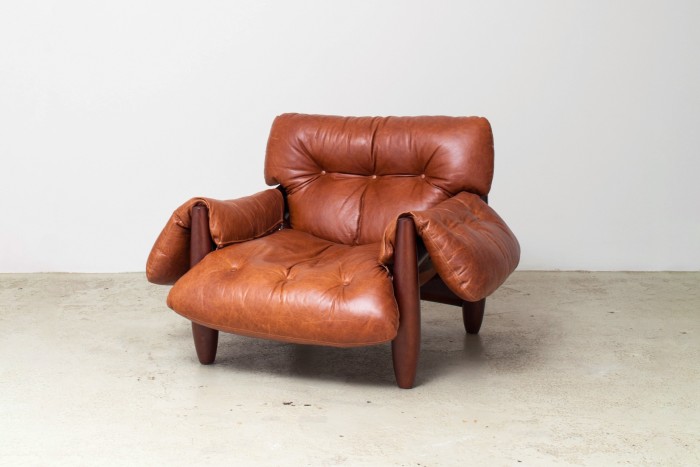 Leather Mole armchair by Sergio Rodrigues, 1961, POA, espasso.com