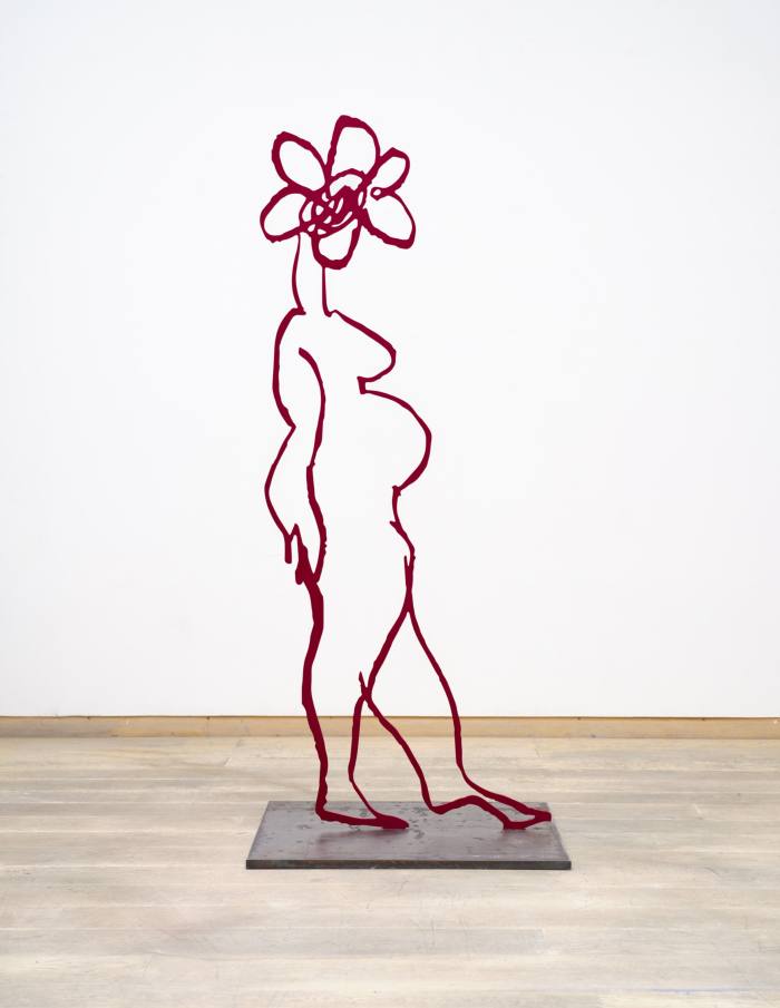 Flower woman, Cadmium Red, 2023, by Annie Morris