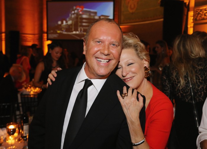 Michael Kors and Bette Midler at his annual New York fundraiser, the Golden Heart Gala
