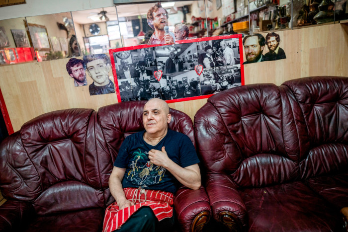 Hussein Jaber, a Corbyn devotee, proprietor for the last 23 years of the Gadz Café 