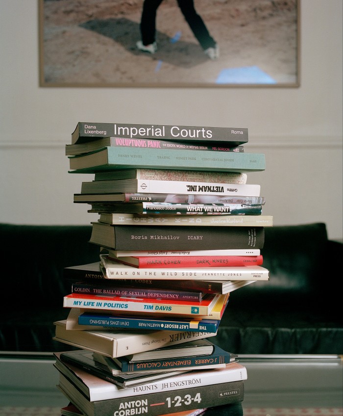 A few of his vast collection of photobooks