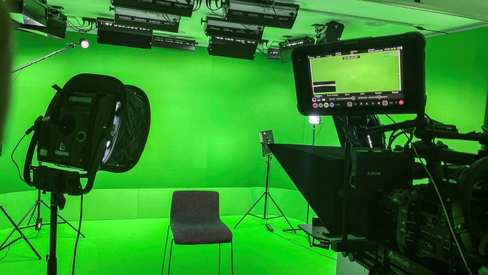 green-screen studio at Warwick Business School 