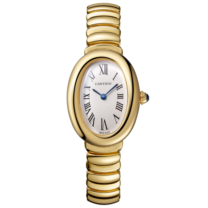 Cartier gold and sapphire crystal Baignoire de Cartier watch, £17,800