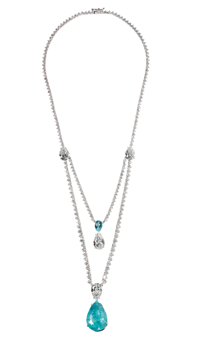 Ara Vartanian paraíba tourmaline, white-diamond and 18ct-white-gold necklace, POA