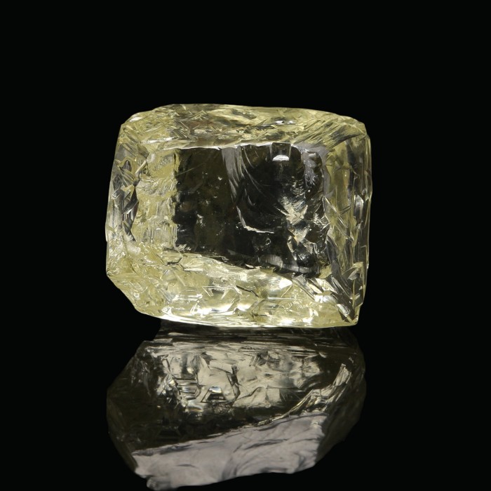 42.34ct special fancy yellow rough diamond
