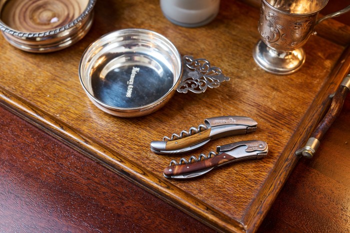 Beall’s late husband Sam’s handmade corkscrews by Laguiole