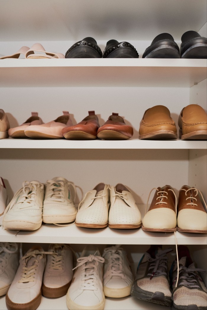 Her collection of sneakers, loafers and flats