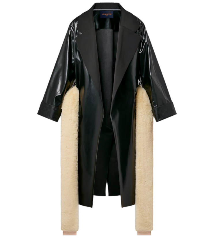 Louis Vuitton vinyl and faux-fur coat, £2,720