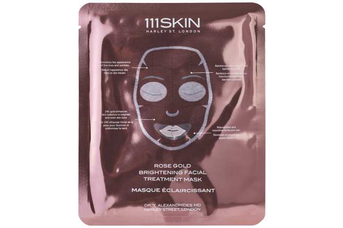 111Skin Celestial Black Diamond lifting and firming face mask, £24, and Rose Gold brightening facial treatment mask, £20