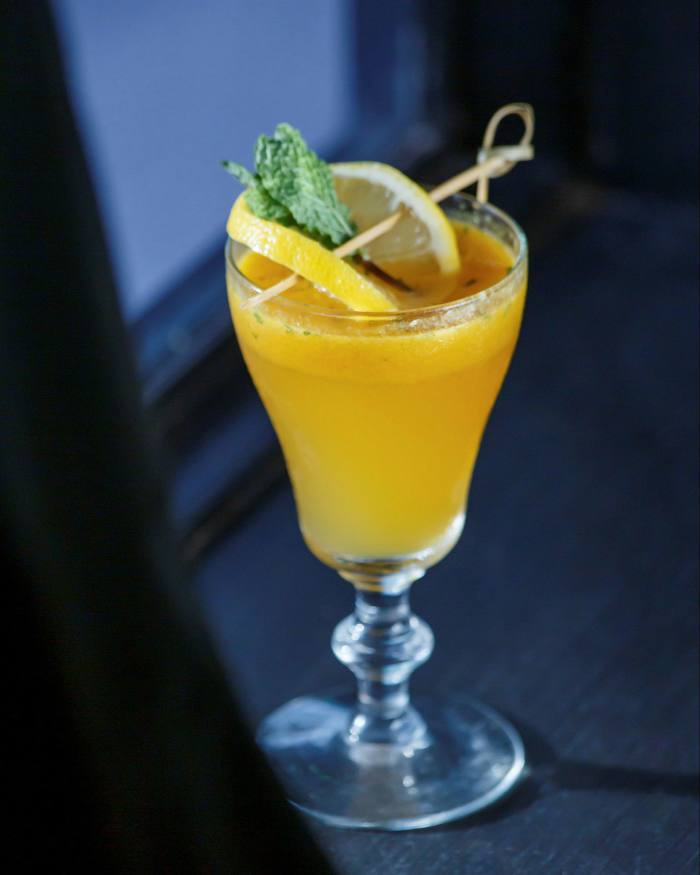 Blackbird Ordinary’s London Sparrow: gin, passion fruit, lemon juice and a sprinkle of cayenne pepper