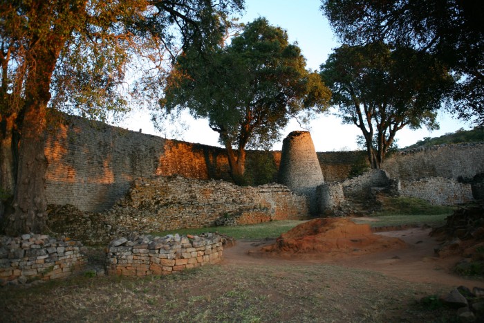 Inside the medieval city of Great Zimbabwe