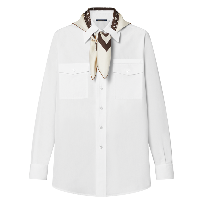 Louis Vuitton cotton and silk monogram scarf shirt, £1,460