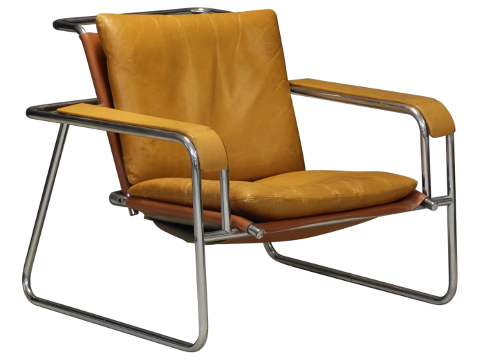 Vintage leather and chrome tubular chair, c1960, €1,195, vntg.com