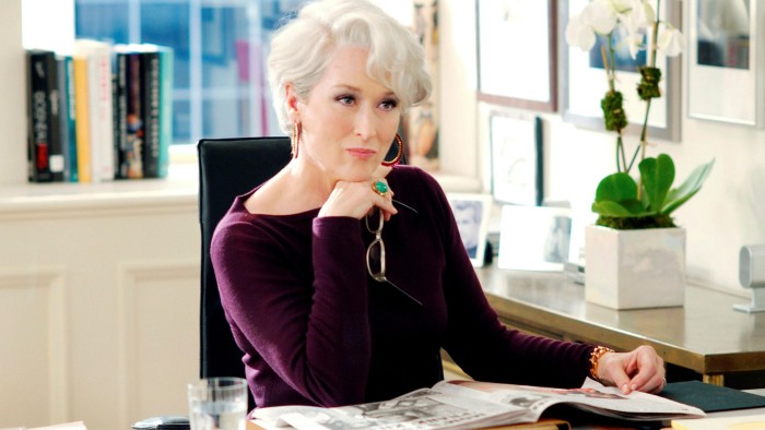Meryl Streep in ‘The Devil Wears Prada’, in which her character explains how ‘radical’ ideas filter down eventually 