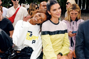 With Kendall Jenner at Longchamp’s spring/summer 2020 show, New York