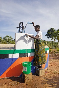 A water tank for Standing Voice, Tanzania