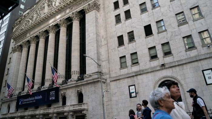 The Wall Street stock exchange
