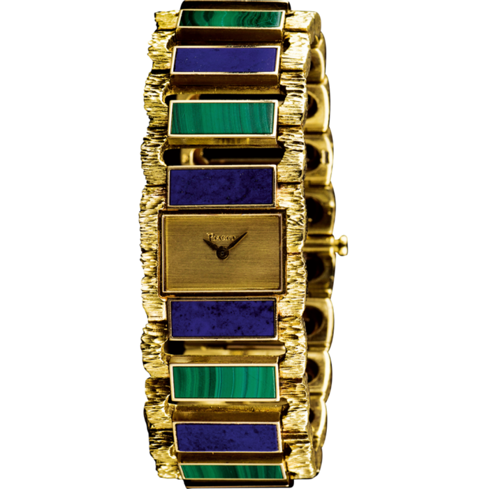 1970s gold, lapis-lazuli and malachite watch, £20,000