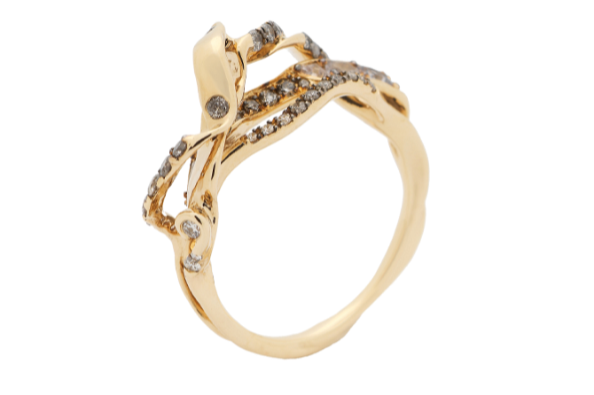 Bibi Van Der Velden white-gold, diamond and spinel Exhale stackable ring, £4,222