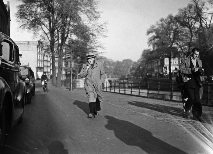 Han van Meegeren on his way to the court of justice in Amsterdam in October 1947, where he had to prove that he was a forger rather than a traitor