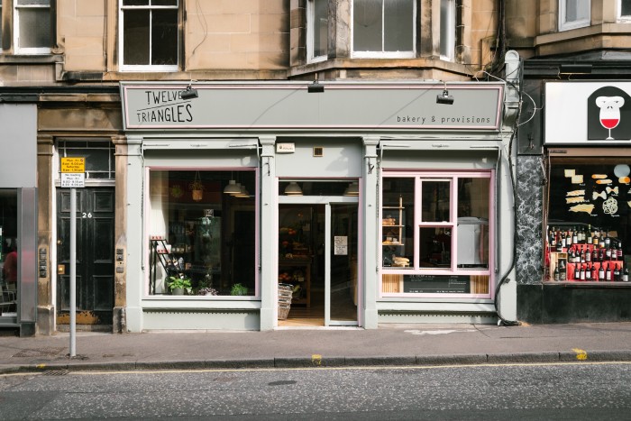 The shop front at Twelve Triangles in Edinburgh