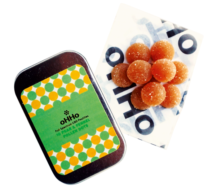 oHHo Pear & Fennel cannabis-infused pollen dots, $45