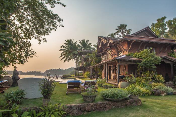 Ahilya by the Sea as seen from its gardens 