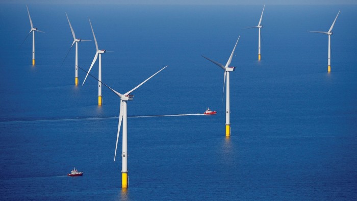 An offshore wind farm off the coast of Blackpool