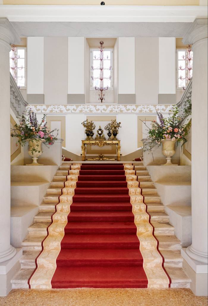 “Lo Scalone” – the grand staircase at the villa’s entrance