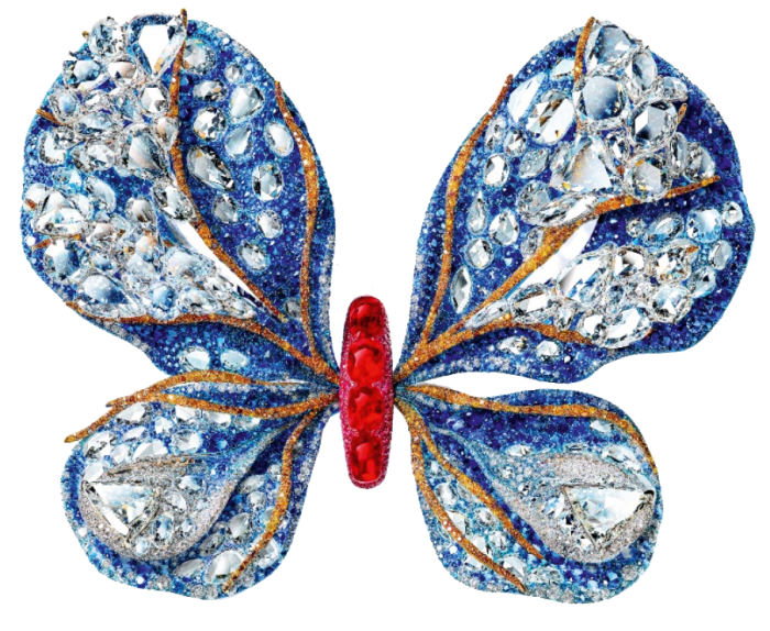 Cindy Chao ruby, diamond and sapphire 2019 Black Label Masterpiece I Aurora Butterfly Brooch, POA