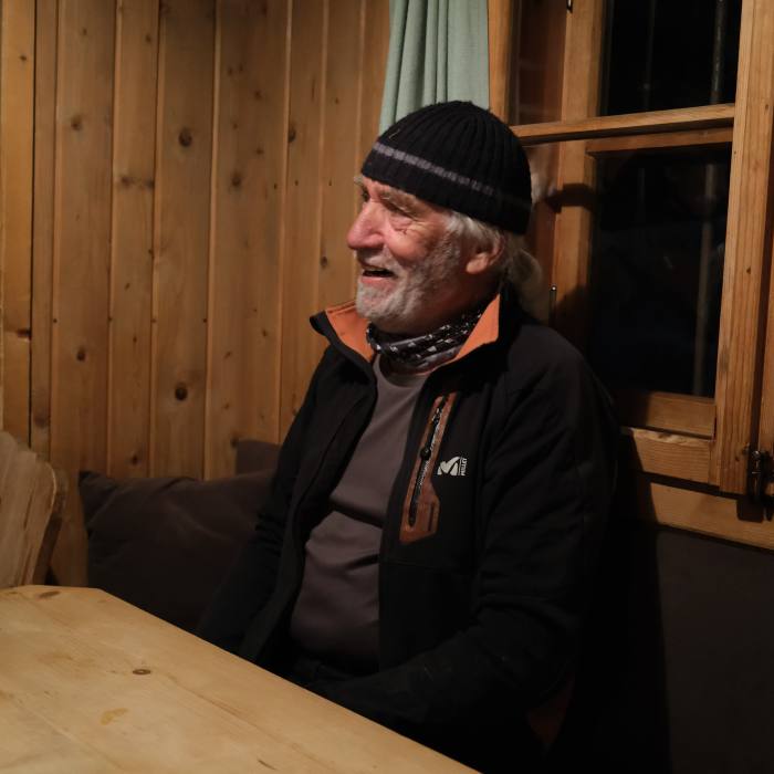 Franz Pöll, the hut’s 74-year-old caretaker