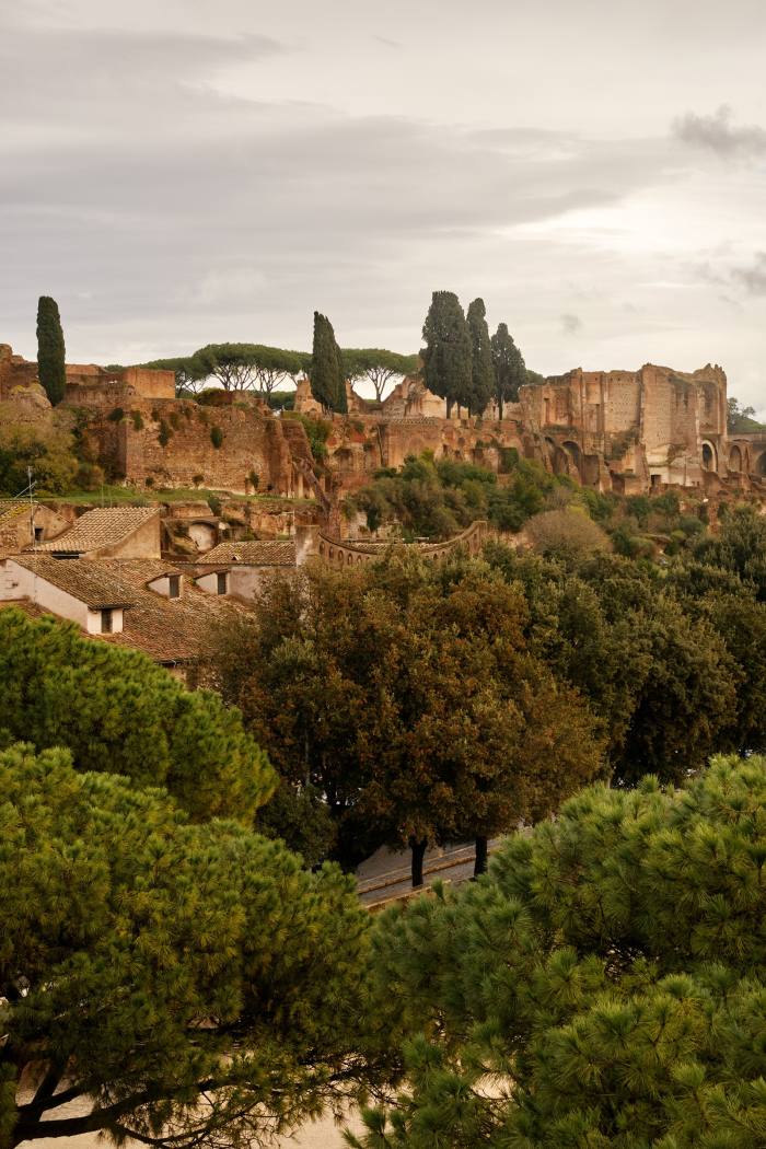 The view from the atelier over the Palatine Hill