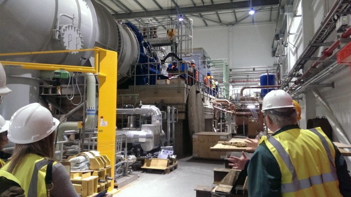 Interior view of the renewable energy plant in Sleaford, Lincolnshire