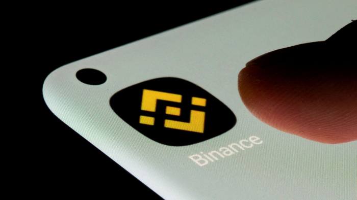 Binance app on a smartphone