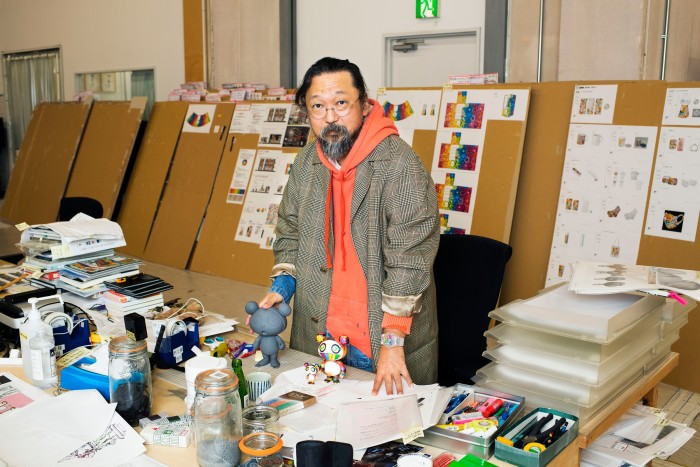 Artist Takashi Murakami in his studio