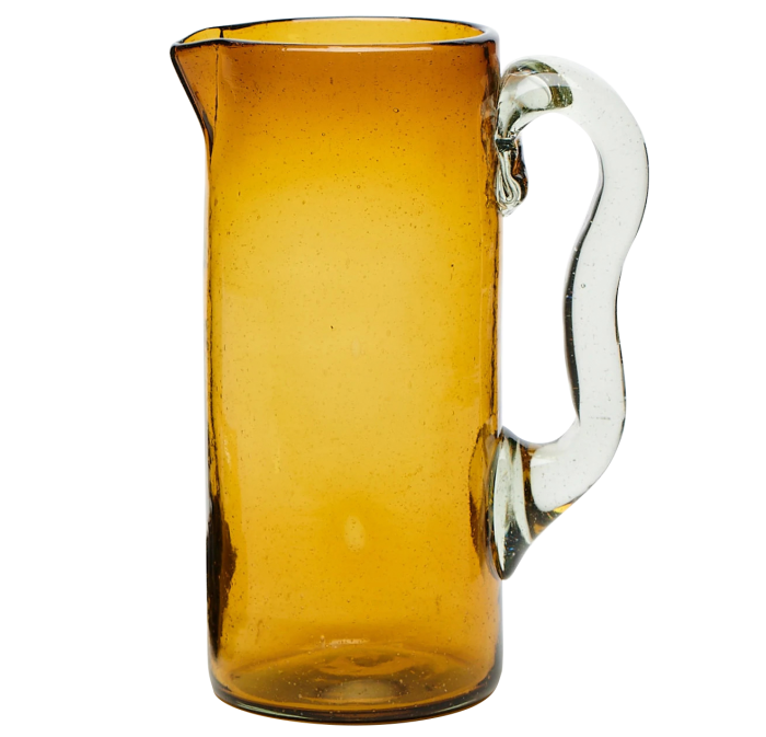 Rentrayage upcycled glass Nada Duele pitcher, $95