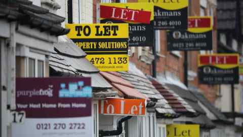 To let signs on a Birmingham street
