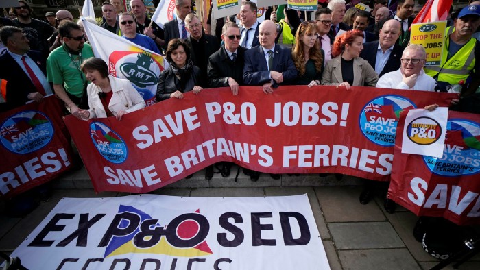 Demonstration in support of sacked P&O workers