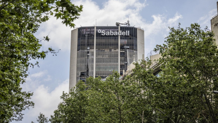 The Banco Sabadell offices in Barcelona, Spain