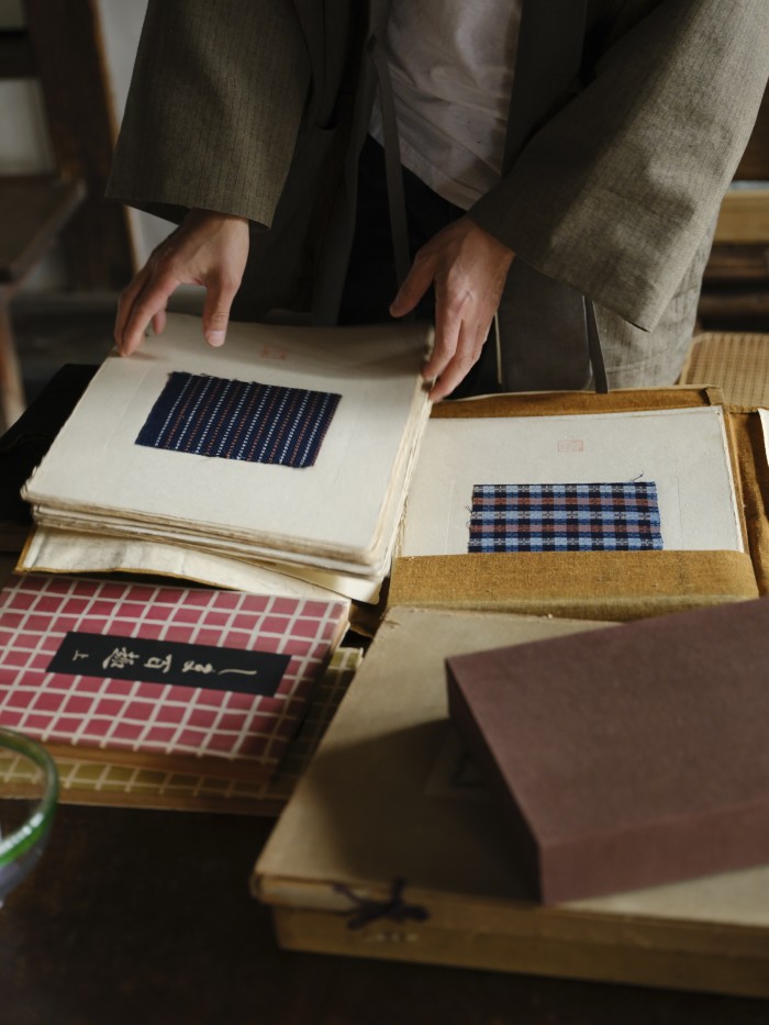 A book of old Japanese fabric swatches